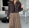 Elegant Dory blézer mogyoró barna – Rövid női blézer – Innova Fashion – 3. kép